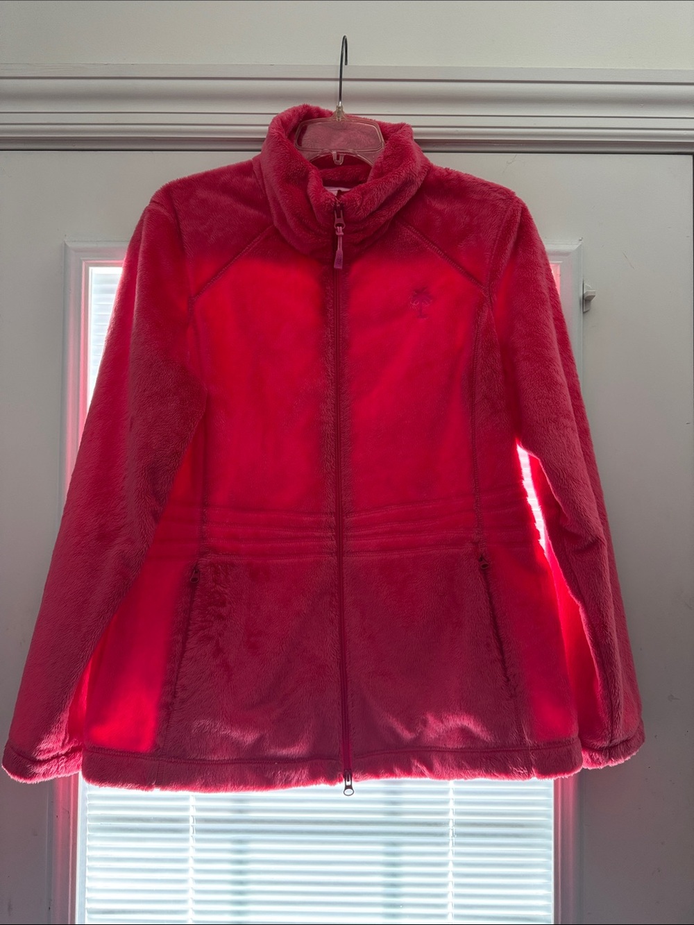 Lilly Pulitzer Hot Pink Full-Zip Fleece Ski Jacket